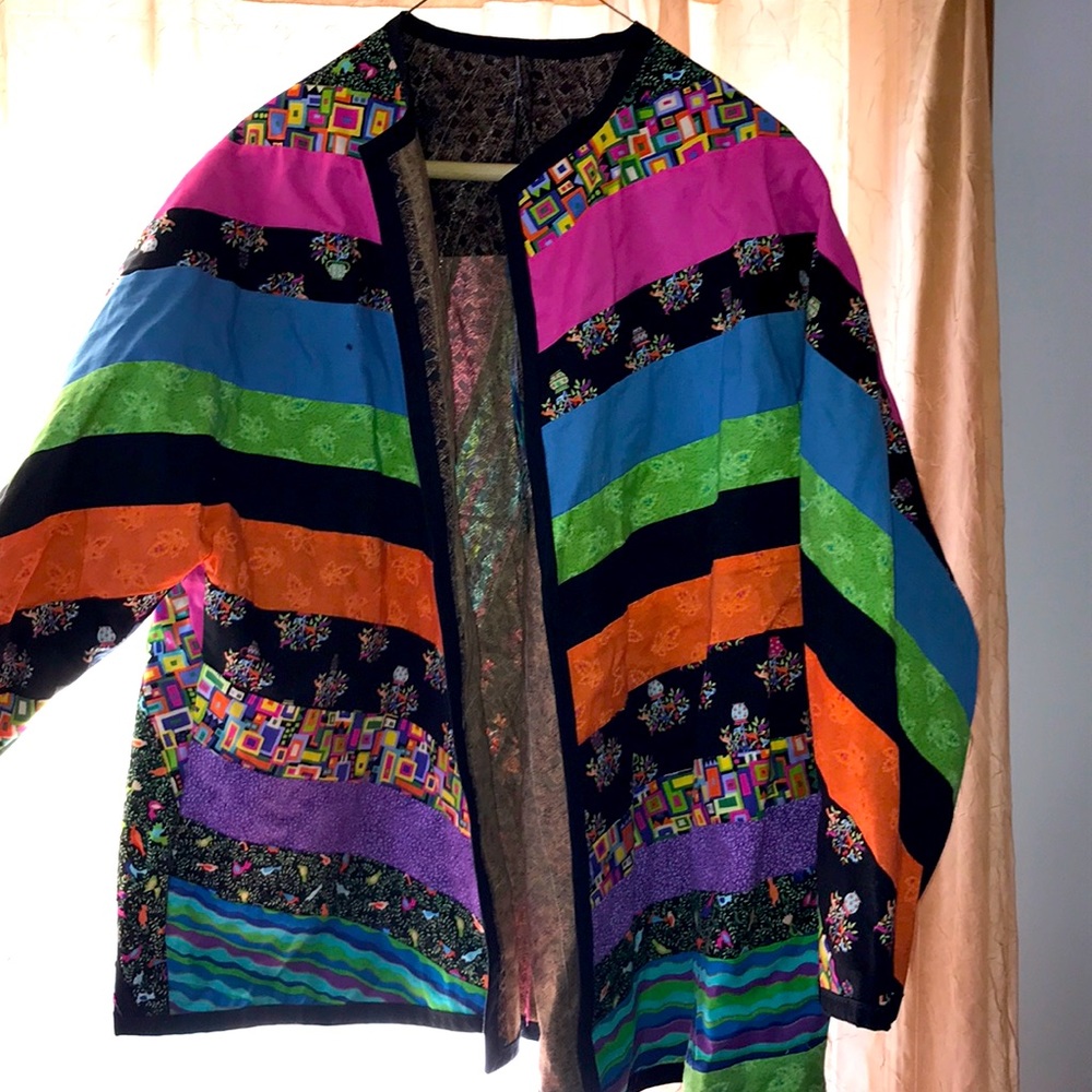 Handmade quilt stitched jacket